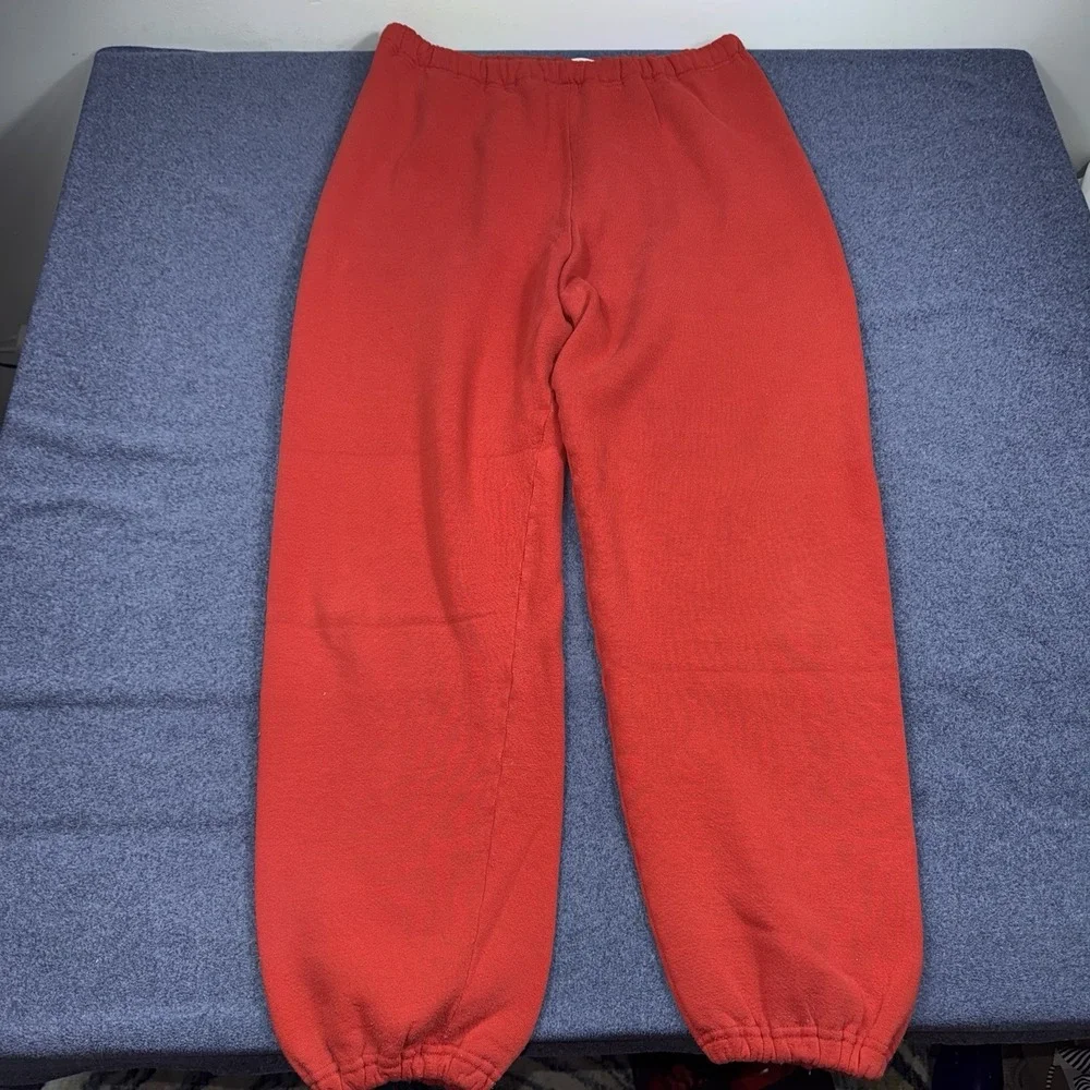 Vintage Russell Athletic Sweatpants Red Fleece Joggers Mens Large Y2K Made USA